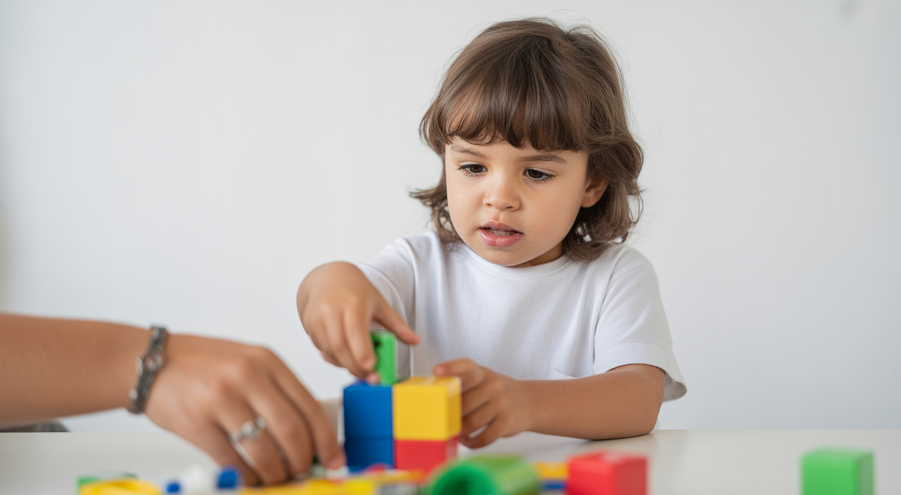 Child engaging in a learning activity with a therapist during ABA therapy in Arvada, Colorado