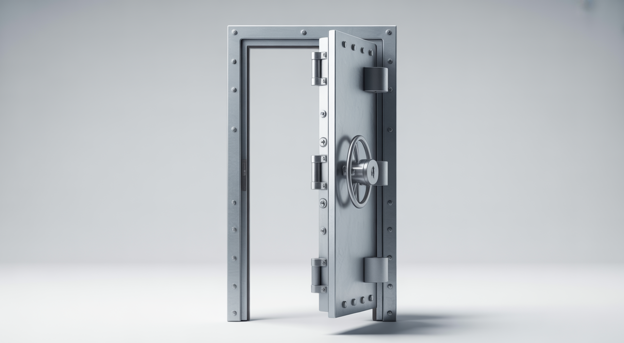 Residential safe room with a high-security steel door installed in a modern Indian home